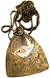 Marjorie Baer. Vtg. Metal Statement Copper Mixed/Metals Large Necklace