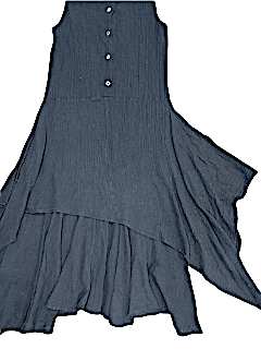 Caron Callahan (Totokaelo, La Garconne Designer) Oversized Black Gauzy Side Slit Tunic Dress