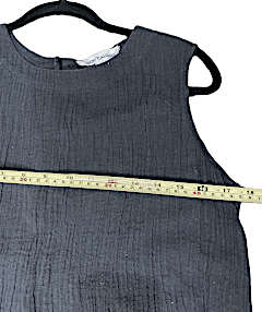 Caron Callahan (Totokaelo, La Garconne Designer) Oversized Black Gauzy Side Slit Tunic Dress