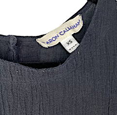 Caron Callahan (Totokaelo, La Garconne Designer) Oversized Black Gauzy Side Slit Tunic Dress