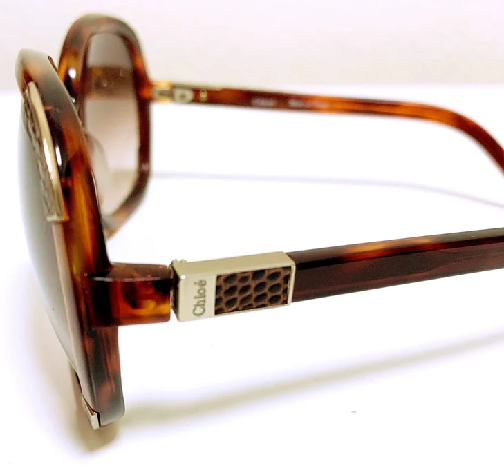 Chloe Paris. Gradation Brown×tortoiseshell Frame Sunglasses