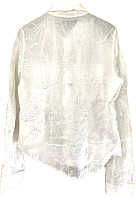 Kosuke Tsumara Japan. Elegant Semi-sheer Blouse Tongue Shirt/Blouse