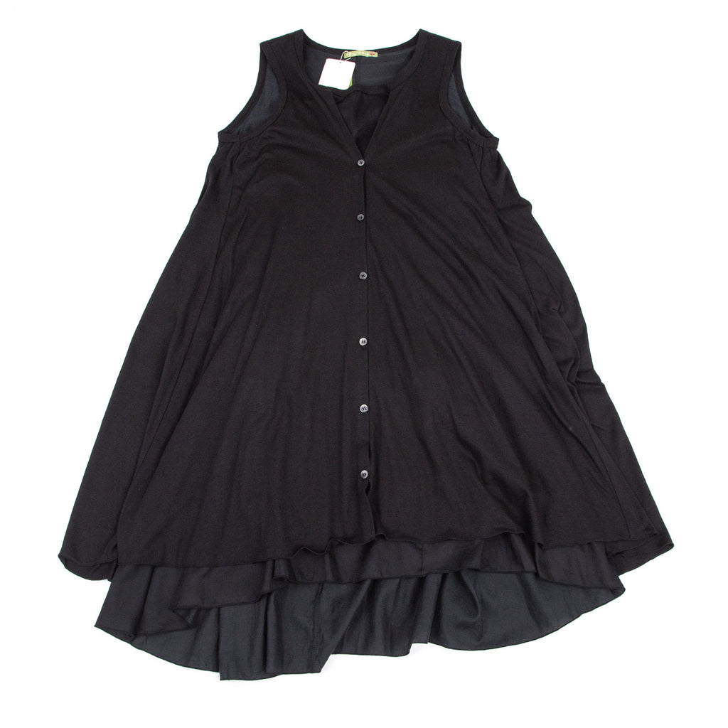 Frapbois Japan. New. NWT. Black Layered Sleeveless Dress