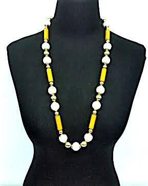 Dior. Paris. 1970 Bakelite Bead Necklace. Signed. - PILGRIM NEW YORK
