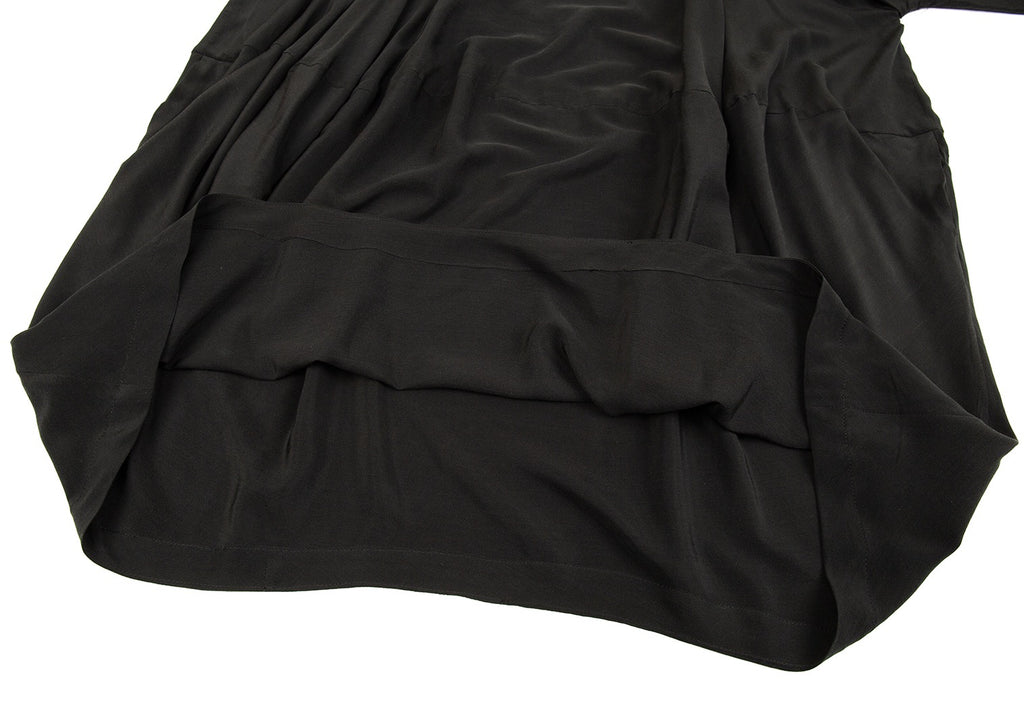 Bernhard Willhelm. Black Silk Dolman Sleeve Dress