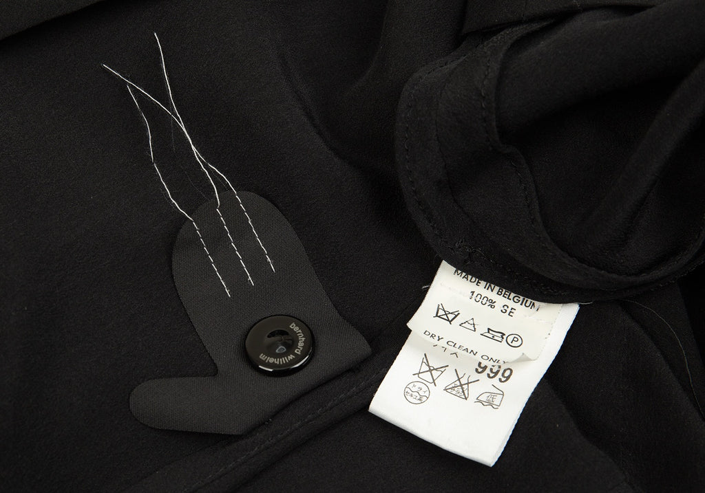 Bernhard Willhelm. Black Silk Dolman Sleeve Dress