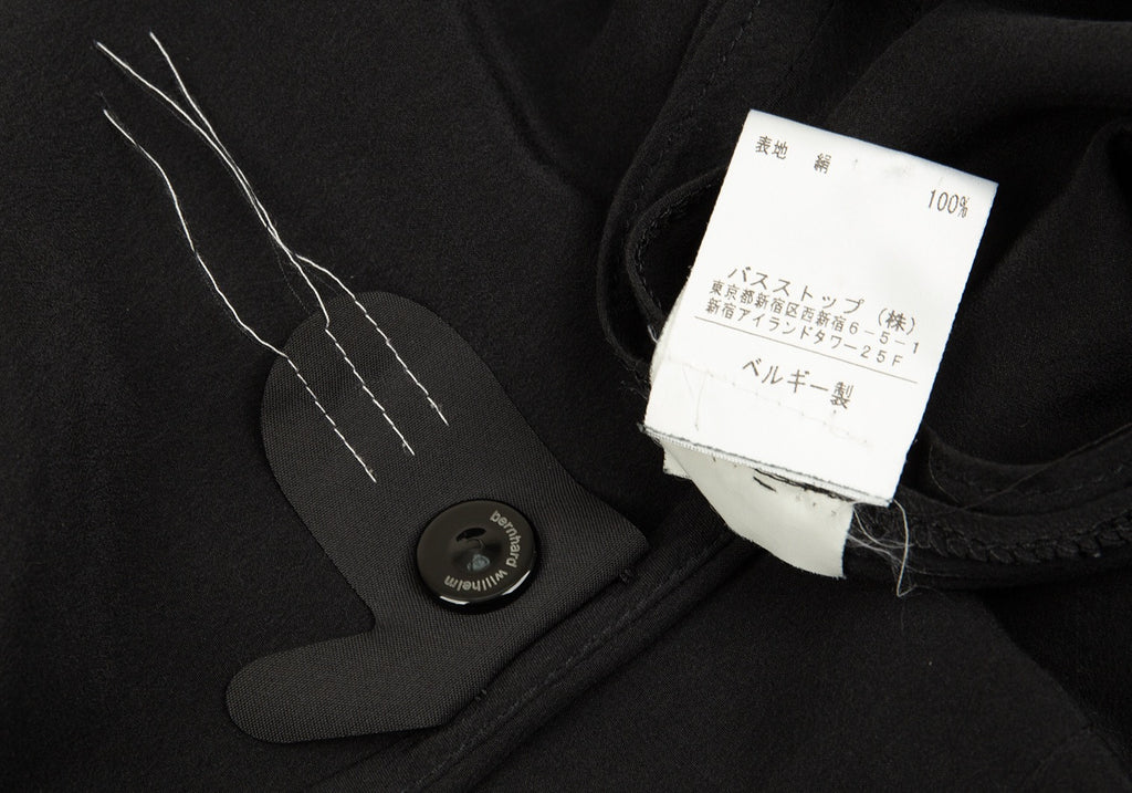 Bernhard Willhelm. Black Silk Dolman Sleeve Dress