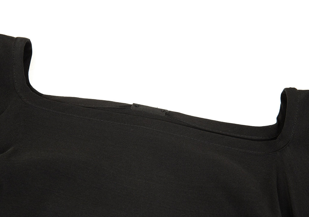 Bernhard Willhelm. Black Silk Dolman Sleeve Dress