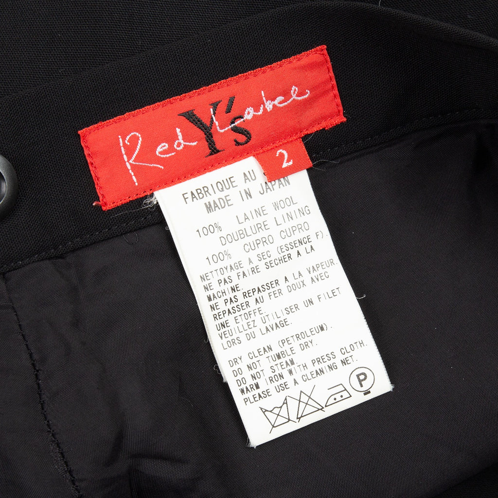 Yohji Yamamoto Japan. Y's Red Label Black Wool Pants