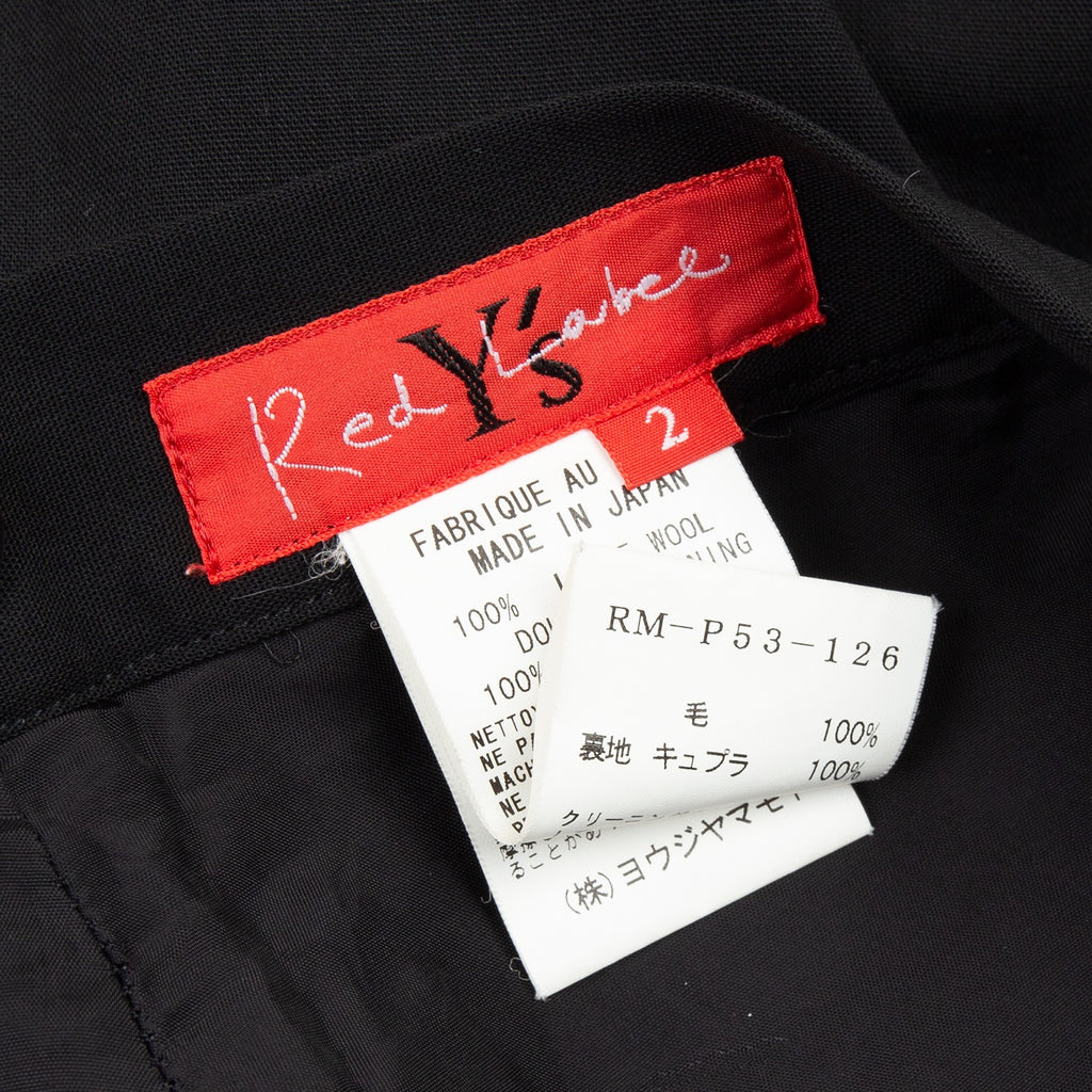 Yohji Yamamoto Japan. Y's Red Label Black Wool Pants
