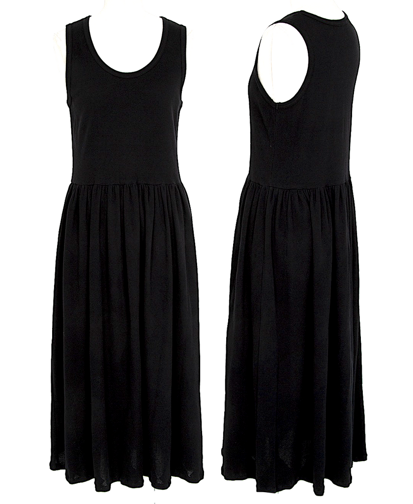 Yohji Yamamoto Japan. Black Y's for living Diamond Woven Sleeveless Dress