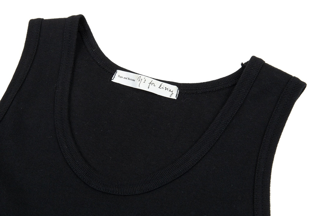 Yohji Yamamoto Japan. Black Y's for living Diamond Woven Sleeveless Dress