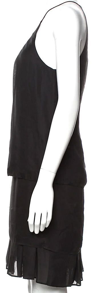 Acne Studios Sweden. Black Scoop Neck Knee-Length Dress