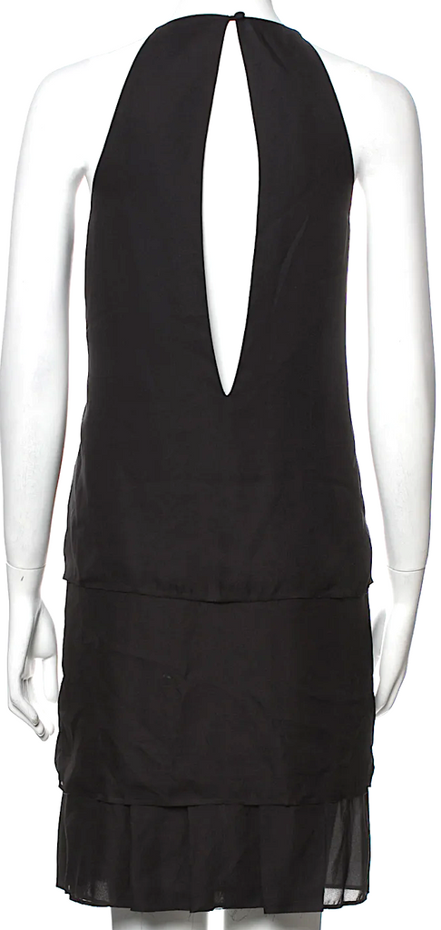 Acne Studios Sweden. Black Scoop Neck Knee-Length Dress