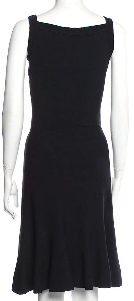 Azzedine Alaia Paris. Black 2002 Collection Knee Length Fit & Flare Dress