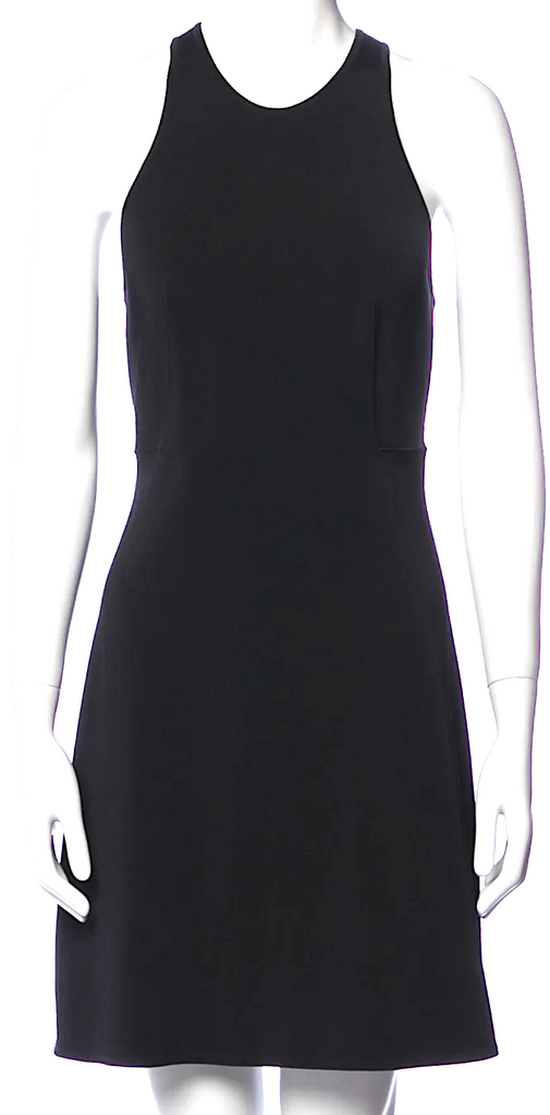 Azzedine Alaia Paris. Crew Neck Black Mini Dress