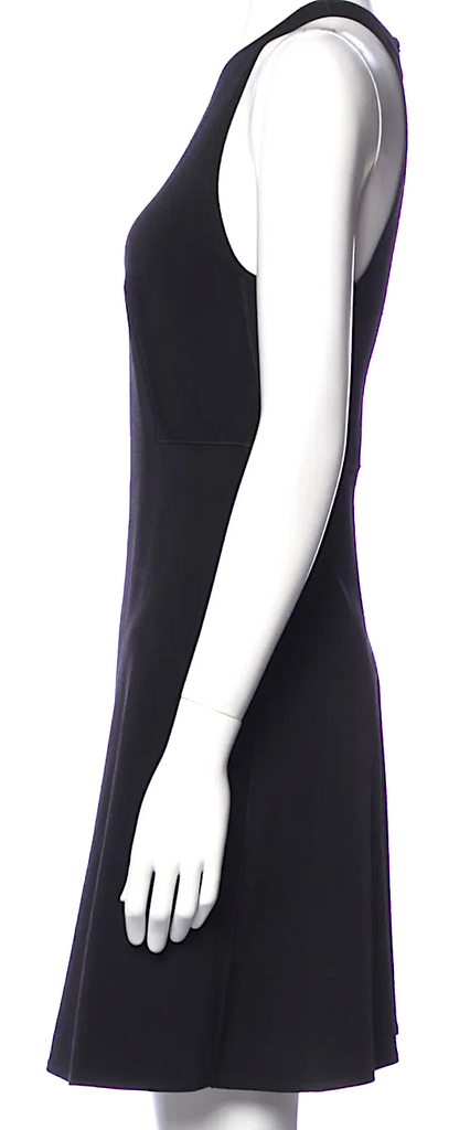 Azzedine Alaia Paris. Crew Neck Black Mini Dress