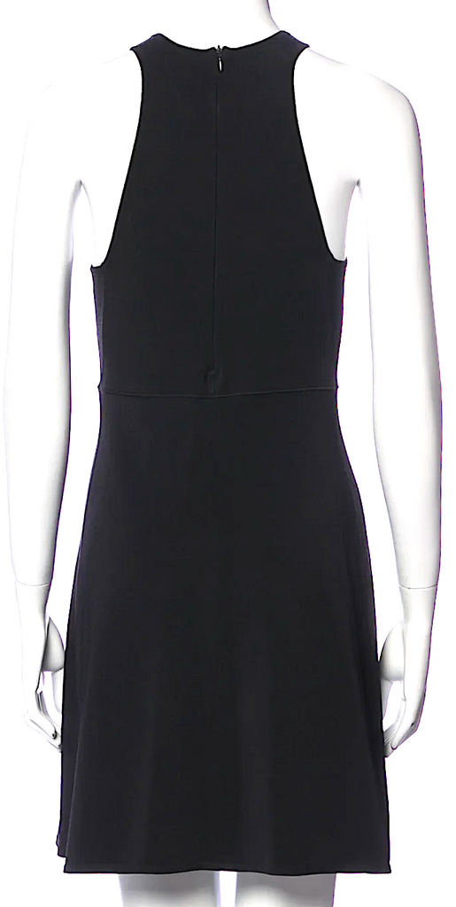 Azzedine Alaia Paris. Crew Neck Black Mini Dress