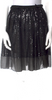 Miu Miu Italy. Black Sequin Embellishment Knee Length Skirt