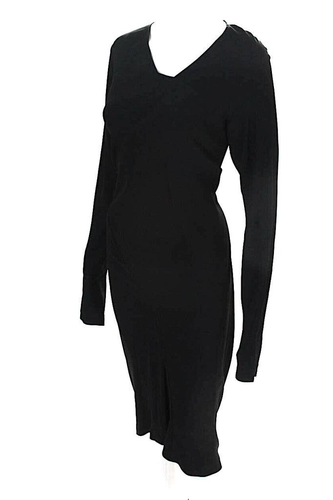 Zero + Maria Cornejo Black V Neck Long Sleeve Maxi Dress