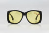 Silhouette Paris. New Old Stock Unworn Vintage yellow lenses black oversized Sunglasses