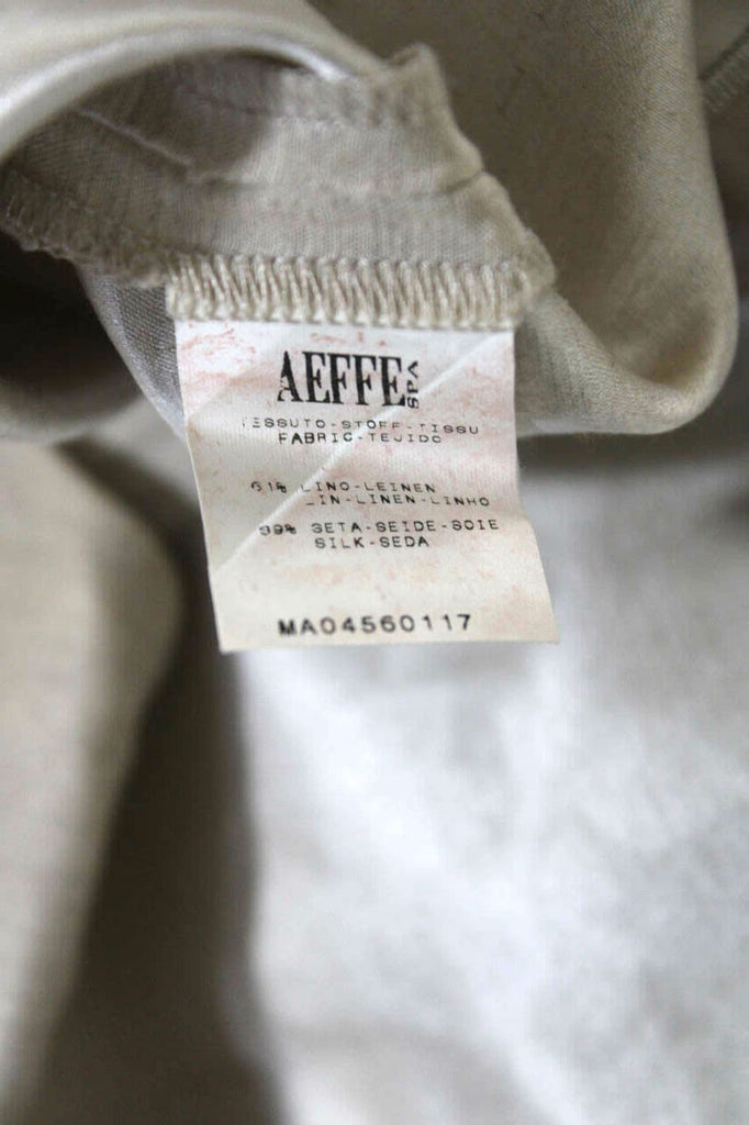 Alberta Ferretti Italy. Beige Windowpane Summer Sleeveless Square Neck Sheath Dress