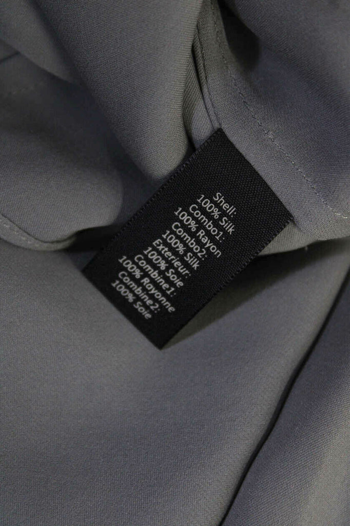 Elizabeth & James Gray Short Sleeve V neck Pleated Blouse