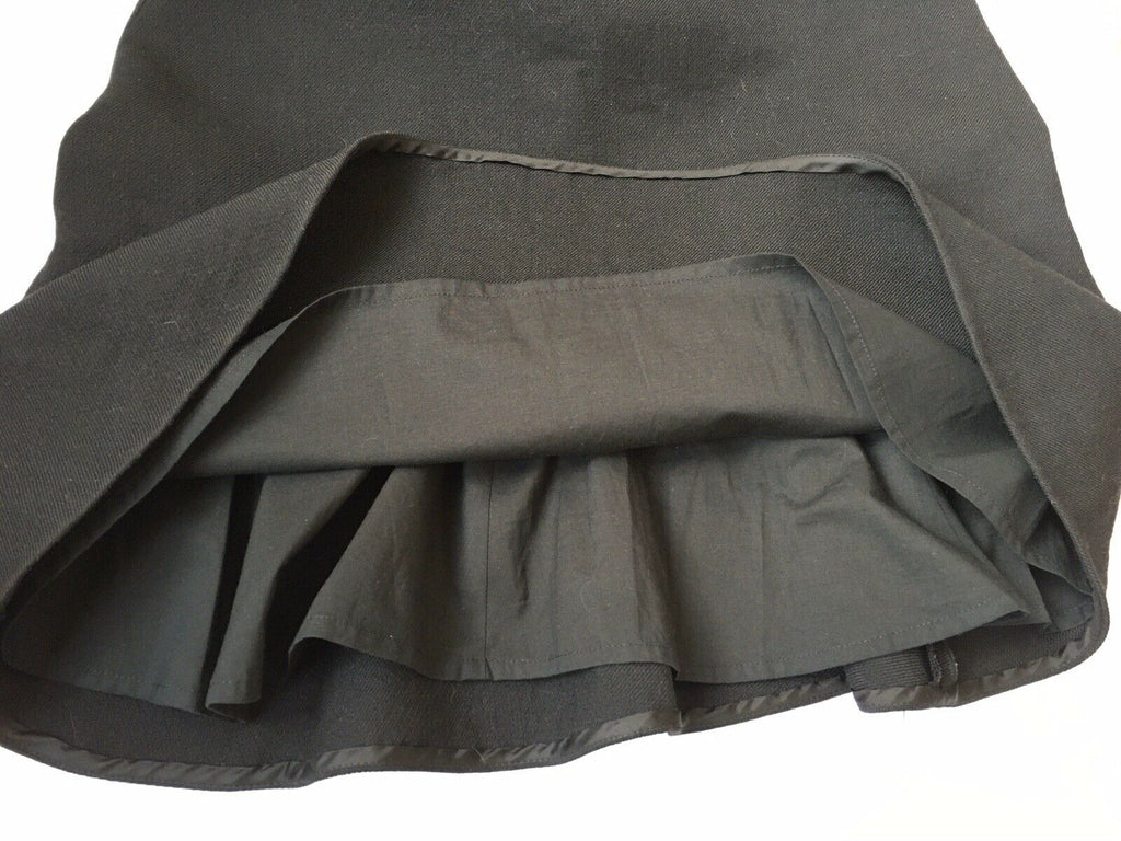 Iceberg Italy. Black Wool Corset Cocktail Dress