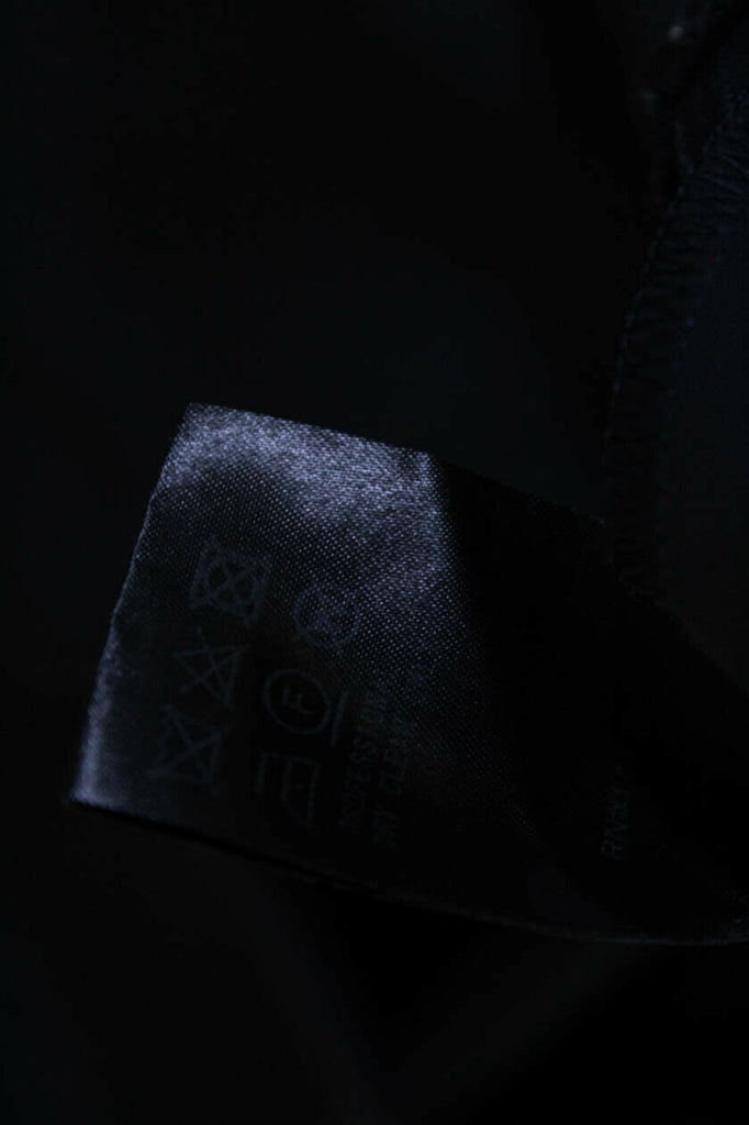 Adeam (ADM) Japan. Navy Blue Lace Up Front Handkerchief Dress