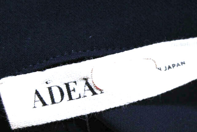 Adeam (ADM) Japan. Navy Blue Lace Up Front Handkerchief Dress