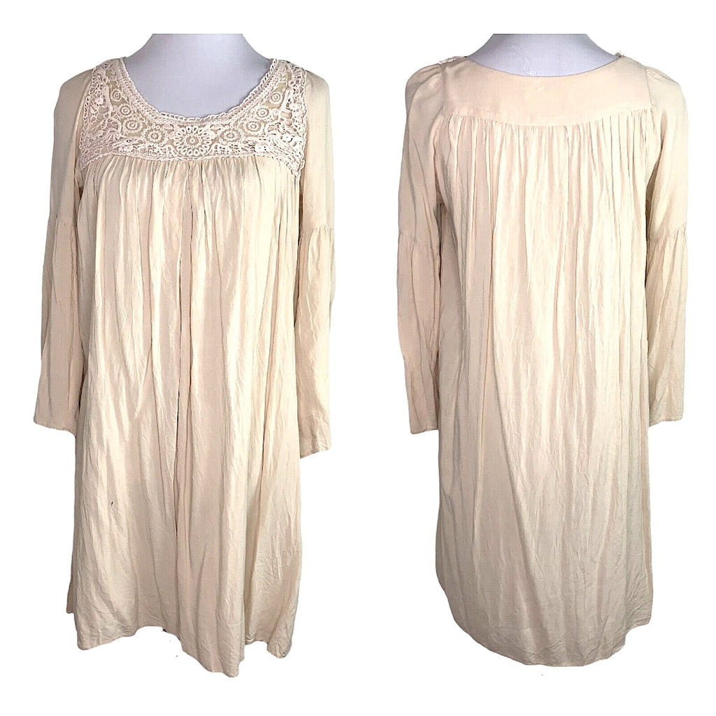 Lowry's Farm Japan. Cream Prairie Style Shift Dress