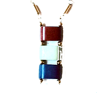 Modernist Geometric Machine Age Galalith (French Bakelite) Necklace Pendant Jakob Bengel ?