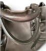 Marni ITALY. Mauve Brown Leather Shoulder Bag with Silverplated Hardware