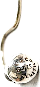ELSA PERRETTI ITALY. TIFFANY & CO. Vintage Engraved Sterling Tear Drop Earrings Hallmarked