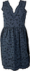 Stella McCartney UK. Navy Blue Lace Silk, Cut Outs Lined Dress