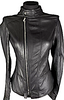 Diesel Glenn Martens. Black Gold Black Lambskin Leather Biker Jacket