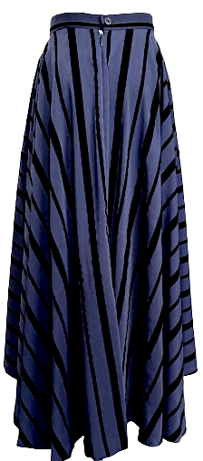 Nocturne #22 In C Sharp Minor. JAPAN. (Yohji Yamamoto Designer, MICHIKO SUZUKI ) Black/Blue Op. Posth. Skirt
