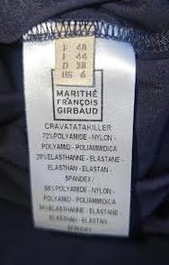 Marithe + Francois Girbaud Paris. Black Cravatatkiller Navy Stretch Asymmetrical Hem Dress