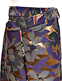 Snow Xue Gao NEW W/TAGS Purple, Copper, Green Floral A-line Skirt