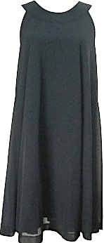 Yohji Yamamoto Japan. Y's Black Wool Nylon Checked Flare Dress
