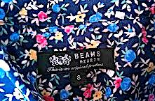 Beams Japan. Long Sleeves Cotton Blend MultiColor Floral Specs Abstract Print Button Down Top