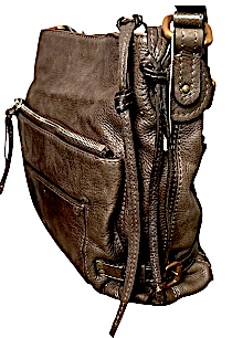CHLOE PARIS. Authentic Vintage Brown Pebbled Leather Shoulderbag