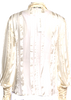 Blumarine Italy. By Anna Molinari. Neutrals Silk Ruffle Blouse