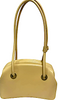 OSOI SEOUL. YELLOW/CREAM LEATHER LONG STRAPS SHOULDER BAG