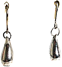 ELSA PERRETTI ITALY. TIFFANY & CO. Vintage Engraved Sterling Tear Drop Earrings Hallmarked
