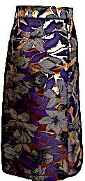 Snow Xue Gao NEW W/TAGS Purple, Copper, Green Floral A-line Skirt