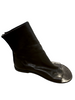 THE LAST CONSPIRACY. Handmade Black Distressed Leather Avant Garde Zipper Cut Out Booties  SZ 40/9