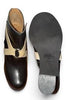 Maison Margiela MM6. Black Ankle Beige Bondage Heel Boots