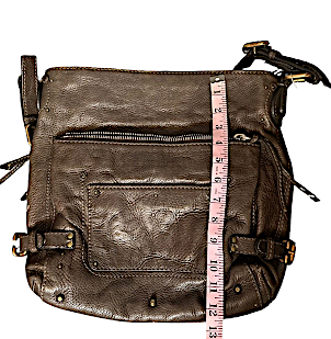 CHLOE PARIS. Authentic Vintage Brown Pebbled Leather Shoulderbag