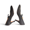 Ferragamo ITALY.  Classic Black Suede Mary Jane Heels
